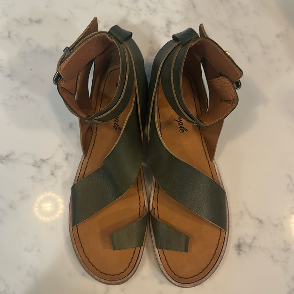 Green Free People Vale Boot Sandals